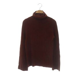 【中古】デミリー DEMYLEE 19AW カシミヤ リブ タートルネック ニット セーター プルオーバー フレアスリーブ 長袖 S 赤茶 レッドブラウン /HS ■OS ■SH レディース 【ベクトル 古着】 220726