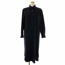 【中古】未使用品 バッカ BACCA 22AW ウールサキソニー ロングシャツドレス ワンピース 長袖 34 紺 ネイビー /DF ■OS ■SH レディース 【ベクトル 古着】 230413