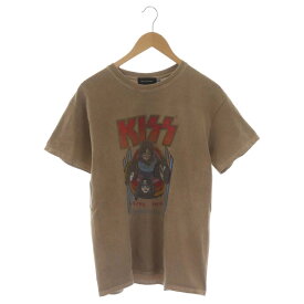 【中古】グッドロックスピード GOOD ROCK SPEED KISSプリントTシャツ カットソー 半袖 F ベージュ /HK ■OS ■SH メンズ 【ベクトル 古着】 230907