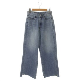 【中古】アパルトモン ドゥーズィエムクラス L'Appartement DEUXIEME CLASSE cropped wide denim クロップド ワイド デニム パンツ ジーンズ カットオフ 25 ライトブルー /HS ■OS レディース 【ベクトル 古着】 230925