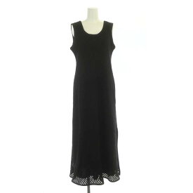 【中古】クラネ CLANE 23AW SLEEVELESS MESH ONEPIECE ニットワンピース ロング マキシ丈 ノースリーブ 2 黒 ブラック /MI ■OS レディース 【ベクトル 古着】 231006