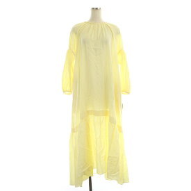 【中古】ジルスチュアート JILL STUART 22SS LONG VOLUME DRESS ワンピース ロング 長袖 2 黄 イエロー /HK ■OS レディース 【ベクトル 古着】 231023