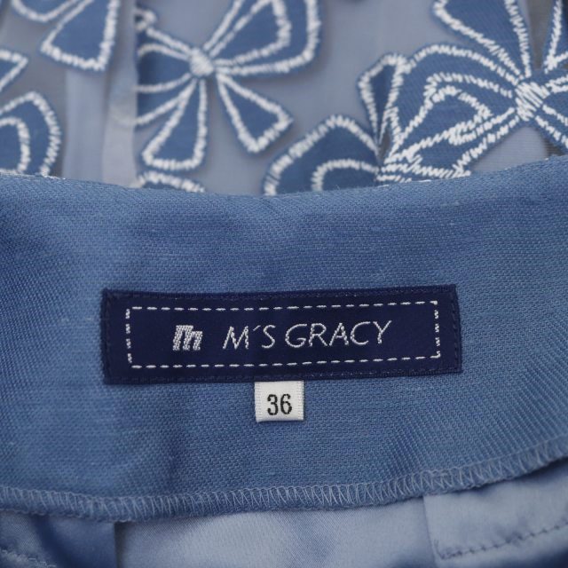 楽天市場】【中古】エムズグレイシー M'S GRACY スカート リボン 刺繍