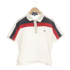 【中古】コムデギャルソンシャツ COMME des GARCONS SHIRT フレッドペリー FRED PERRY パイル切替 ポロシャツ 半袖 ロゴ刺繍 コットン M マルチカラー /YQ ■OS メンズ 【ベクトル 古着】 231222