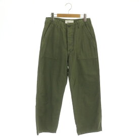 【中古】アッパーハイツ upper hights 23SS IENA別注 BAKER PANTS ベイカーパンツ テーパード ボタンフライ 24 カーキ /DF ■OS レディース 【ベクトル 古着】 231026