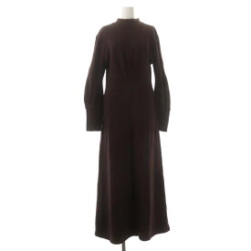 【中古】未使用品 フォトコピュー PHOTOCOPIEU 23AW REGINA TUCK DETAIL MAXI DRESS ワンピース スウェット ロング 長袖 36 ダークブラウン /ES ■OS ■SH レディース 【ベクトル 古着】 231026