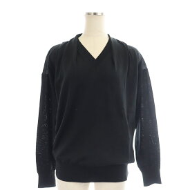 【中古】アレキサンダーワン ALEXANDER WANG Vネックニット カットソー 長袖 XS 黒 ブラック /DF ■OS レディース 【ベクトル 古着】 231128