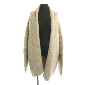 【中古】ローレンマヌージアン LAUREN MANOOGIAN 23SS Hand Knit CABLE CARDIGAN カーディガン ニット 長袖 アルパカ混 0/S ベージュ /ES ■OS レディース 【ベクトル 古着】 231208