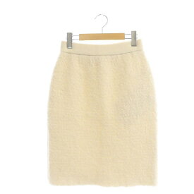 【中古】アダワス ADAWAS 22AW ALPACA LOOP MINI SKIRT タイトスカート ひざ丈 ニット F アイボリー /MF ■OS レディース 【ベクトル 古着】 231215