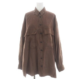 【中古】ザラ ZARA 長袖シャツ 長袖 フロントボタン S 茶 ブラウン /YQ ■OS レディース 【ベクトル 古着】 240321