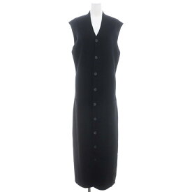 【中古】クリスタセヤ CristaSeya SLEEVELESS KNIT DRESS ドレス ワンピース ノースリーブ ロング マキシ S 黒 ブラック /MF ■OS ■SH レディース 【ベクトル 古着】 240118