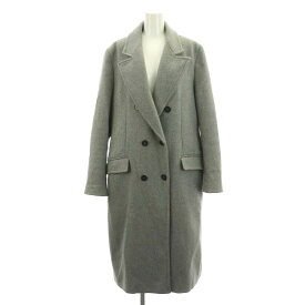 【中古】ザラ ZARA チェスターコート アウター ロング ウール混 L グレー /NR ■OS レディース 【ベクトル 古着】 240210