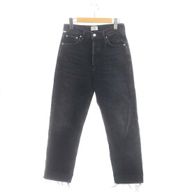 【中古】シチズン オブ ヒューマニティー CITIZENS OF HUMANITY 22AW アパルトモン取扱 BEVERLY DENIM デニムパンツ ジーンズ カットオフ ボタンフライ 26 黒 ブラック /DF ■OS レディース 【ベクトル 古着】 240215