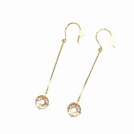 【中古】スタージュエリー STAR JEWELRY クリア サンバースト Clear Sunburst ピアス 両耳用 K10 クォーツ イエローゴールド クリア 白 ホワイト /YI16 レディース 【ベクトル 古着】 240221