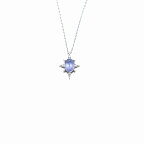 【中古】スタージュエリー STAR JEWELRY ネックレス ペンダント K18WG ダイヤモンド 0.01ct タンザナイト ホワイトゴールド 紫 パープル /YI25 レディース 【ベクトル 古着】 240318