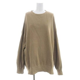 【中古】アールジュビリー R JUBILEE Oversize Sweat Shirts スウェット トレーナー 長袖 オーバーサイズ 裏パイル M ライトブラウン /ES ■OS レディース 【ベクトル 古着】 240311