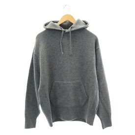 【中古】キャプテン サンシャイン KAPTAIN SUNSHINE 22AW Super Soft Wool Fleece Knit Hoody ウールフリースニットフーディ ニットパーカー プルオーバー 長袖 36 グレー /HS ■OS メンズ 【ベクトル 古着】 240306