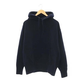 【中古】キャプテン サンシャイン KAPTAIN SUNSHINE 22AW Super Soft Wool Fleece Knit Hoody ウールフリースニットフーディ ニットパーカー プルオーバー 長袖 36 紺 ネイビー /HS ■OS メンズ 【ベクトル 古着】 240306