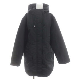 【中古】セオリー theory 23AW Aero Nylon ST Parka P ダウンコート アウター ロング フード ナイロン M 黒 ブラック /ES ■OS レディース 【ベクトル 古着】 240319