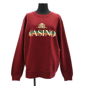 【中古】グッドロックスピード GOOD ROCK SPEED MUSE de Deuxieme Classe取り扱い 23AW CASINO スウェット トレーナー 長袖 クルーネック プリント コットン F 赤 レッド /MY ■OS レディース 【ベクトル 古着】 240323