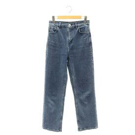 【中古】セオリー theory 23SS Denim Stretch HW ST Jean FI デニムパンツ ジーンズ ストレート 24 S 青 ブルー 01-3160800-750-024 /AT ■OS レディース 【ベクトル 古着】 240327