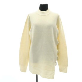 【中古】カルヴェン CARVEN サイドスリットデザインクルーネックニット 長袖 ウール S アイボリー /AT ■OS レディース 【ベクトル 古着】 240426