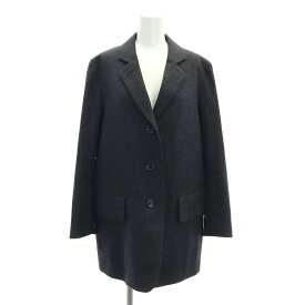 【中古】マーガレットハウエル MARGARET HOWELL FOX BROTHERS FLANNEL ジャケット テーラード シングル カシミヤ混 1 ダークグレー /HK ■OS レディース 【ベクトル 古着】 240514