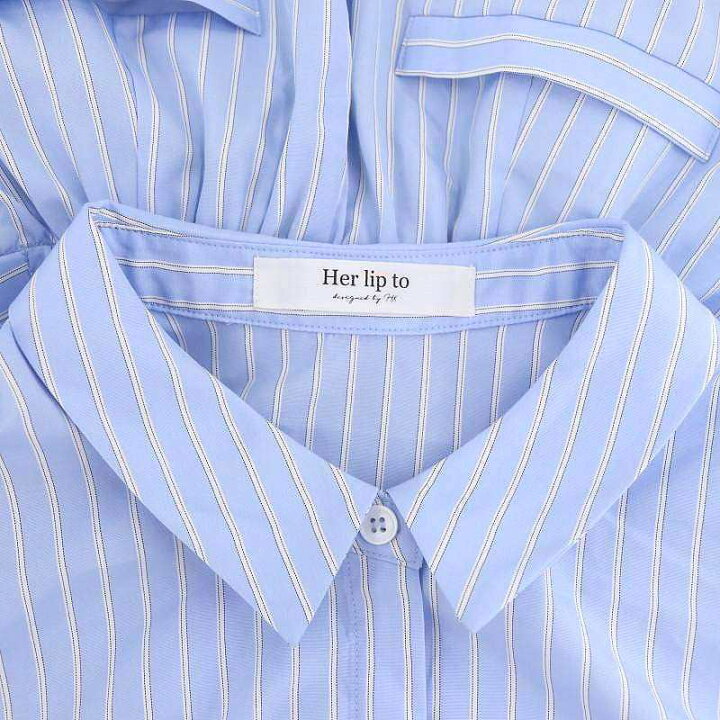 楽天市場】【中古】ハーリップトゥ Herlipto 24SS Armace Stripe Shirt 