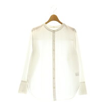 OHGA フレアスリーブ 白シャツ 