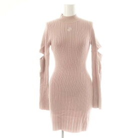 【中古】リリーブラウン Lily Brown 24SS アームスリットニットミニワンピース F ピンク /MI ■OS ■S レディース 【ベクトル 古着】 250417