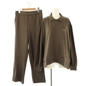 【中古】未使用品 フートウキョウ FooTokyo 23AWオーガニックコットンスウェットセットアップ ルームウェア イージーパンツ M チャコールブラウン /CX ■OS■SH レディース 【ベクトル 古着】 250509