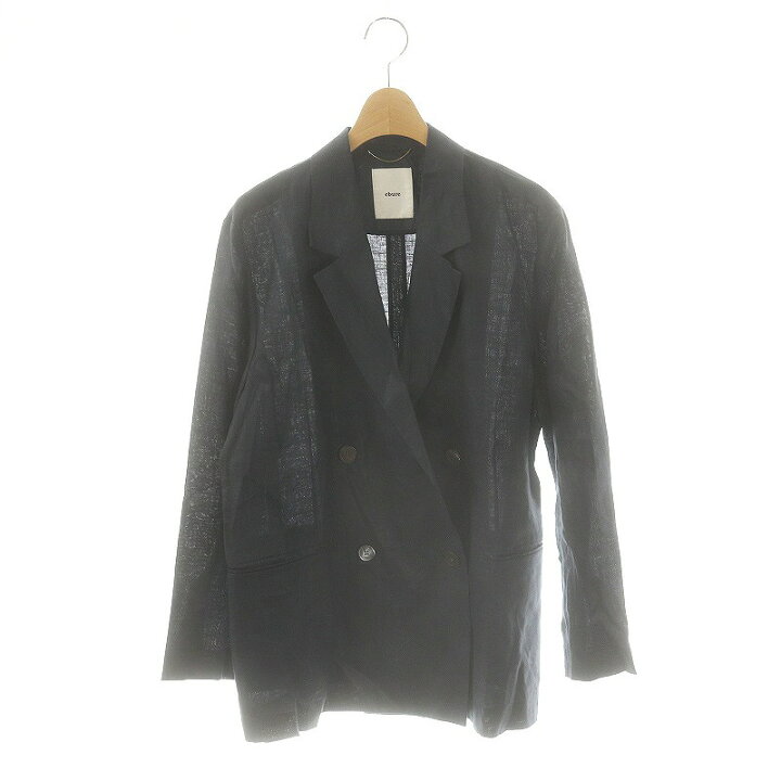 楽天市場】【中古】エブール ebure 24SS クリアリネン ダブルブレスト 