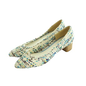 【中古】オデットエオディール Odette e Odile アローズ パンプス チャンキーヒール メッシュ 24.0cm マルチカラー /MI ■OS レディース 【ベクトル 古着】 250819