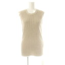 【中古】ミューズ ドゥーズィエム クラス MUSE de Deuxieme Classe 25SS Beauty Latest クルーネックニット カットソー ノースリーブ ベージュ /NR ■OS レディース 【ベクトル 古着】 250630