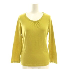 【中古】ホコモモラデシビラ Jocomomola de Sybilla レース フリル 薄手 プルオーバーカットソー 長袖 40 黄緑 ライトグリーン /AT ■OS レディース 【ベクトル 古着】 250807