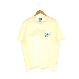 【中古】アウェイクニューヨーク AWAKE NY ロゴプリント Tシャツ カットソー 半袖 コットン L アイボリー /NR ■OS ■AD メンズ 【ベクトル 古着】 250902
