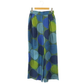 【中古】キャバン CABaN シルクツイルビッグドットプリント2タックワイドパンツ イージー XS マルチカラー /DO ■OS レディース 【ベクトル 古着】 251125