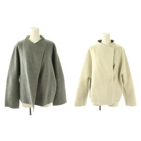 【中古】アルチザン ARTISAN ウールリバー ジャケット リバーシブル カラーレス 9 ホワイト グレー /DF ■OS レディース 【ベクトル 古着】 251209