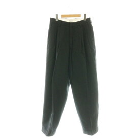 【中古】フミカ ウチダ FUMIKA_UCHIDA COTTON LINEN 3-TUCK PANTS ワイドパンツ タックパンツ 40 ブラック /DF ■OS レディース 【ベクトル 古着】 260109