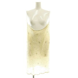 【中古】フミカ ウチダ FUMIKA_UCHIDA HAND BEADED EMBROIDERY SLIP DRESS ドレス ワンピース ミニ シルク ONE アイボリー /NR ■OS ■SH レディース 【ベクトル 古着】 260120