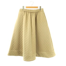 【中古】未使用品 パリドゥアオウネ PARIS DE AOUNE 膨れジャガード フレアスカート ロング ベージュ /HK ■OS レディース 【ベクトル 古着】 260209