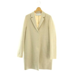 【中古】ハリスワーフロンドン HARRIS WHARF LONDON ウールチェスターコート ロング ベージュ /HK ■OS レディース 【ベクトル 古着】 260203