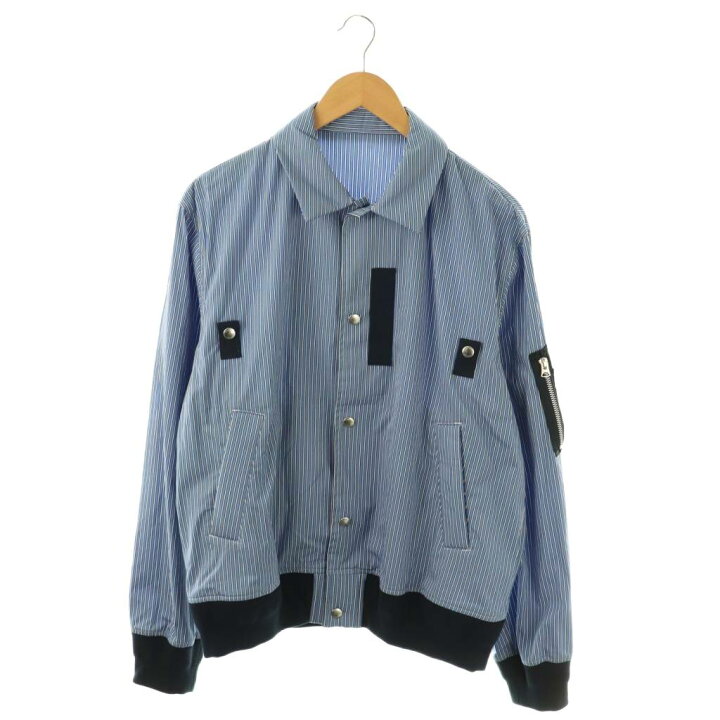 楽天市場】【中古】サカイ sacai 25AW Poplin Blouson striped 