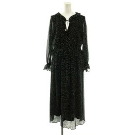 【中古】ハーリップトゥ Her lip to Polka Dot Long Dress ドレス ワンピース ロング F ブラック /DF ■OS レディース 【ベクトル 古着】 260324