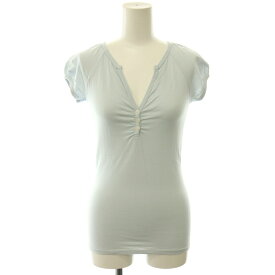 【中古】ブランディーメルビル Brandy Melville ヘンリーネックTシャツ カットソー フレンチスリーブ 160/84A 水色 ライトブルー /NR ■OS ■SH レディース 【ベクトル 古着】 260819