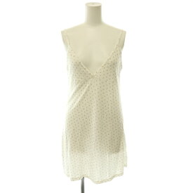 【中古】ブランディーメルビル Brandy Melville フラワーキャミソールワンピース ミニ 花柄 オフホワイト /NR ■OS ■SH レディース 【ベクトル 古着】 260819