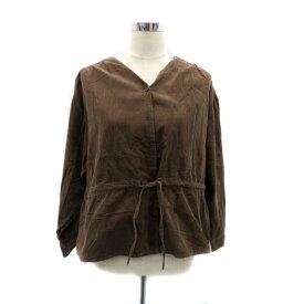 【中古】ニコアンド Niko and.. コーデュロイシャツ Vネック 長袖 M 茶色 ブラウン /HO27 レディース 【ベクトル 古着】 251027