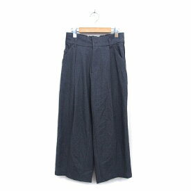 【中古】ジーナシス JEANASIS ガウチョ ハイウエスト パンツ ライン F グレー 灰 /HT29 レディース 【ベクトル 古着】 220105