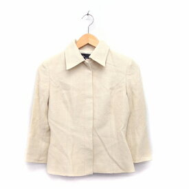 【中古】クードシャンス CdeC COUP DE CHANCE ジャケット アウター ステンカラー 七分袖 コットン 36 アイボリー 白 /KT40 レディース 【ベクトル 古着】 221029