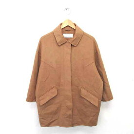 【中古】ザラ ベーシック ZARA BASIC ステンカラー コート アウター ミドル 比翼仕立て ウール M ベージュ 茶 /TT6 レディース 【ベクトル 古着】 231005